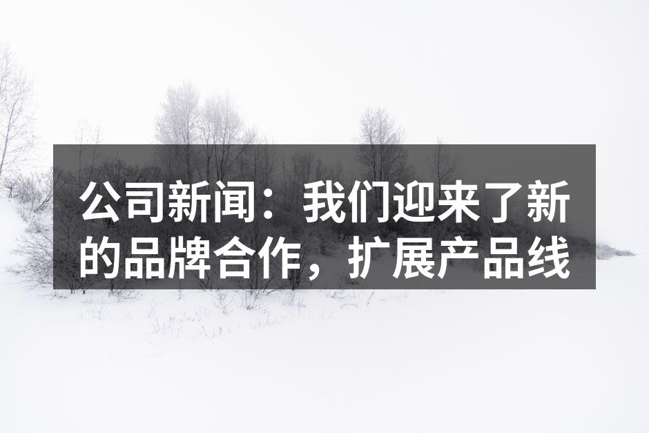 新品牌合作签约仪式